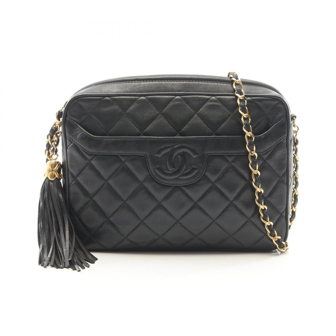 Chanel Matelassé Shoulder Bag/Handbag, Lambskin Leather, Women's, Black (A01287): --- Catalog ---Category: SizeSize (HxWxD): 16cm x 23cm x 6cm / 6.29'' x 9.05'' x 2.36''Category: DesignType: Handbag, Shoulder bagColor: BlackGender: WomenMaterial: Leather Leather/Fur Type: LambskinC
