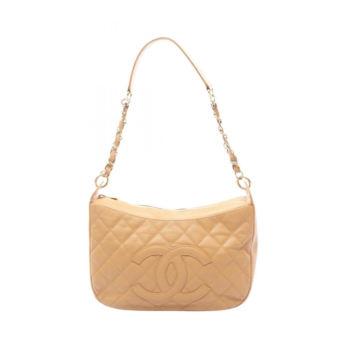 Chanel Matelassé Shoulder Bag/Handbag, Calfskin Leather, Women's, Beige, A20993: --- Catalog ---Category: SizeSize (HxWxD): 17cm x 28cm x 9cm / 6.69'' x 11.02'' x 3.54''Category: DesignType: Handbag, Shoulder bagColor: BeigeGender: WomenMaterial: Leather Leather/Fur Type: Calfskin