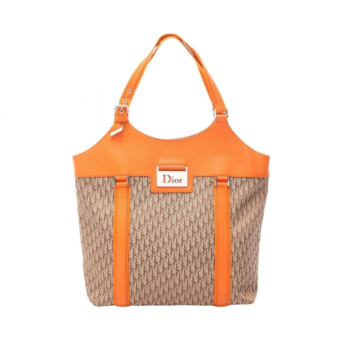 Christian Dior Dior Trotter Street Chic Tote Bag, Handbag, Canvas Leather, Women's, Beige/Orange: --- Catalog ---Category: SizeSize (HxWxD): 31cm x 31cm x 13cm / 12.2'' x 12.2'' x 5.11''Category: DesignType: Handbag, Tote bagColor: Beige, OrangeGender: WomenMaterial: Coated canvas , Leather Catego
