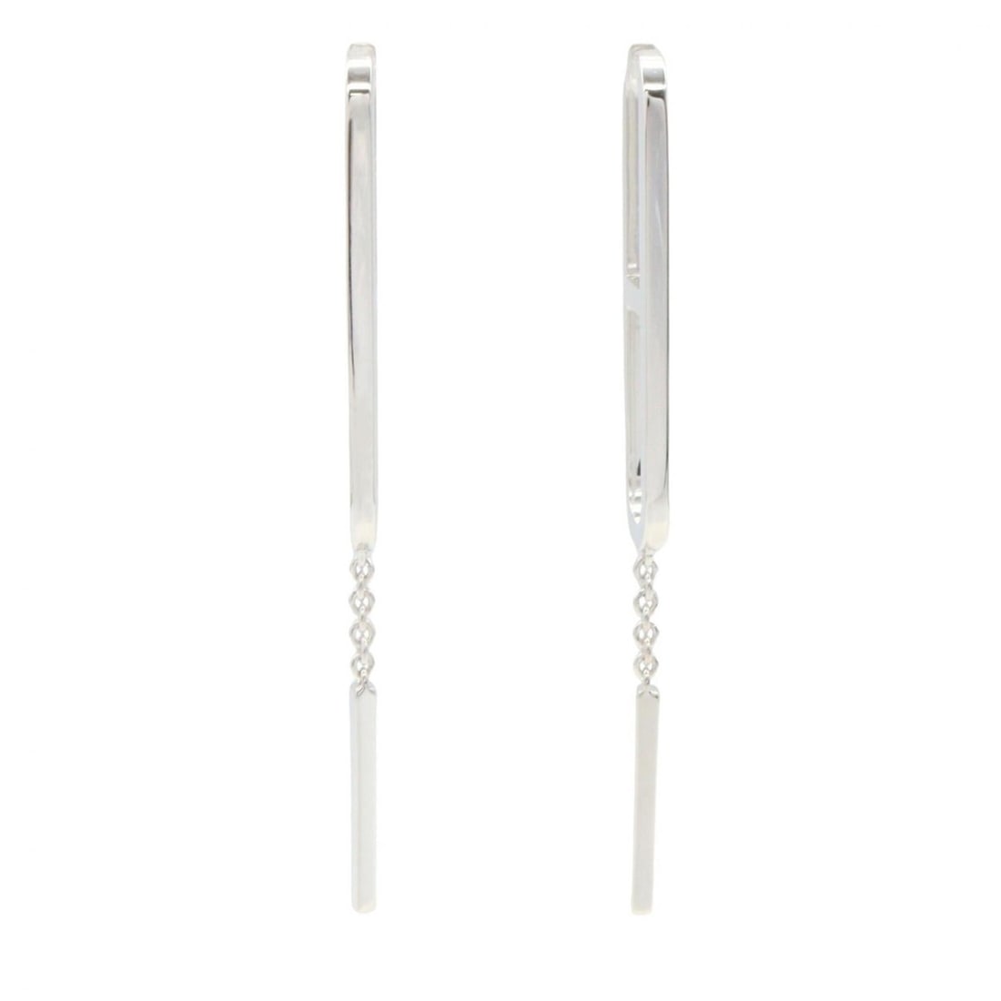 Hermes Everchaine d'Ancre Earrings, Sterling Silver 925, Women's Tone: --- Catalog ---Category: SizeSize (HxWxD): 73.00mm x 2.00mm / 2.87'' x 0.08''Category: DesignType: Stud earringsColor: SilverGender: WomenMaterial: Silver 925Category: GeneralBrand: Hermes--- Item Lis