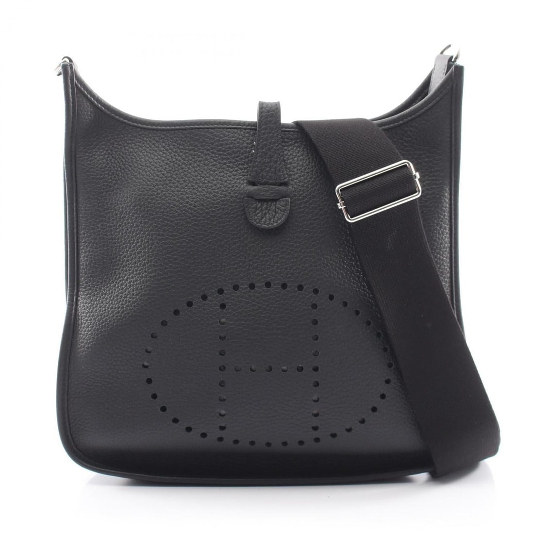 Hermes Evelyne 3 Trois PM Shoulder Bag Handbag Leather Taurillon Clemence Women's Black: --- Catalog ---Category: SizeSize (HxWxD): 26.5cm x 28cm x 7cm / 10.43'' x 11.02'' x 2.75''Category: DesignType: Handbag, Shoulder bagColor: BlackGender: WomenMaterial: Taurillon clemence leather , Le