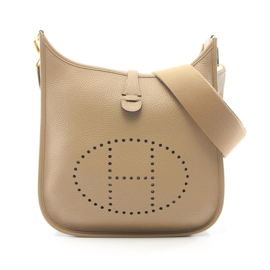 Hermes Evelyne 3 Trois PM Beige Malfa Shoulder Bag Handbag Taurillon Clemence Leather Women's: --- Catalog ---Category: SizeSize (HxWxD): 26.5cm x 28cm x 7cm / 10.43'' x 11.02'' x 2.75''Category: DesignType: Handbag, Shoulder bagColor: BeigeGender: WomenMaterial: Taurillon clemence leather Cate