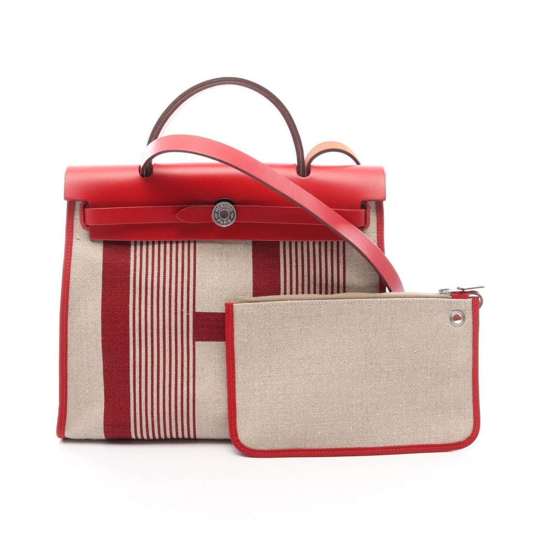 Hermes Herbag Zip PM H Vibration 2-Way Handbag Canvas Leather Toile de Camp Vache Hunter Women's: --- Catalog ---Category: SizeSize (HxWxD): 24cm x 31cm x 10cm / 9.44'' x 12.2'' x 3.93''Category: DesignType: Handbag, PouchColor: Beige, Bordeaux, FicelleGender: WomenCategory: GeneralBrand: Hermes--