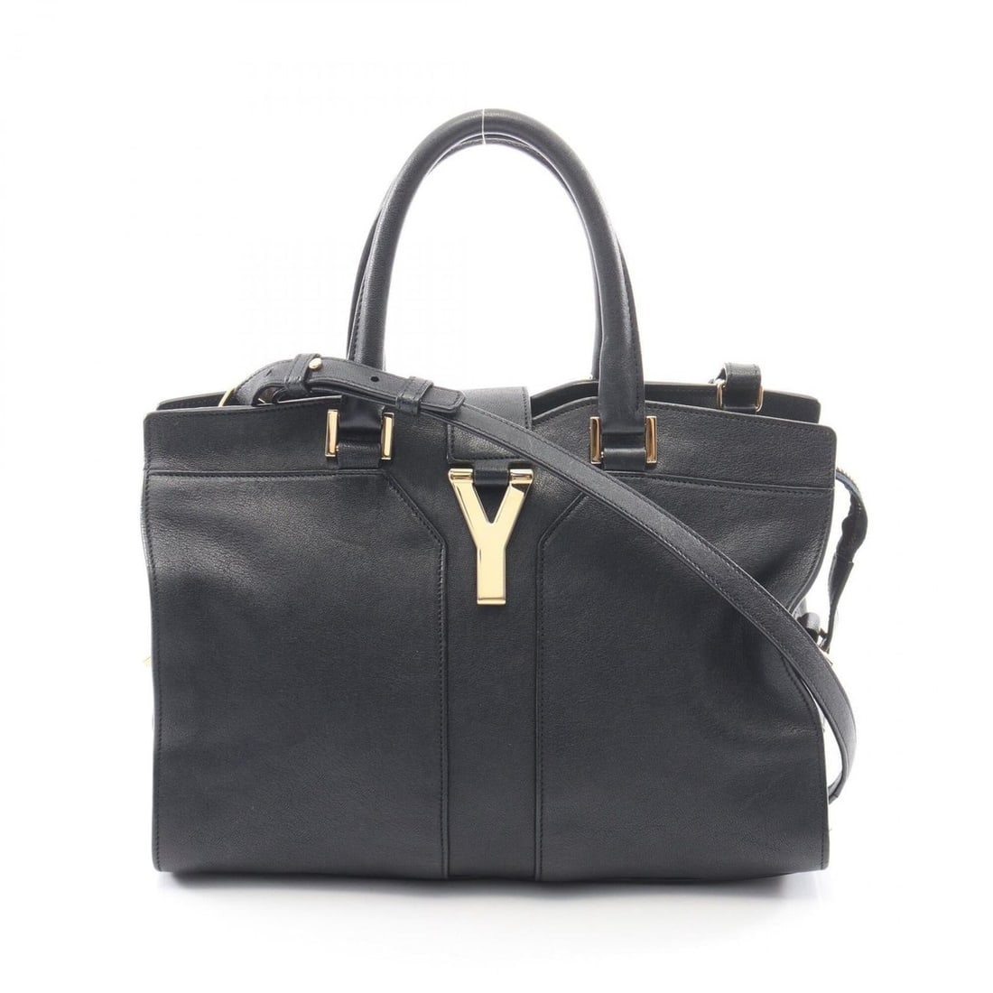 Yves Saint Laurent Y-Line Cabas Bag 2-Way Handbag Leather Women's Navy 370699: --- Catalog ---Category: SizeSize (HxWxD): 20cm x 30cm x 14cm / 7.87'' x 11.81'' x 5.51''Category: DesignType: HandbagColor: NavyGender: WomenMaterial: Leather Category: GeneralMPN: 370699Brand: Yves 
