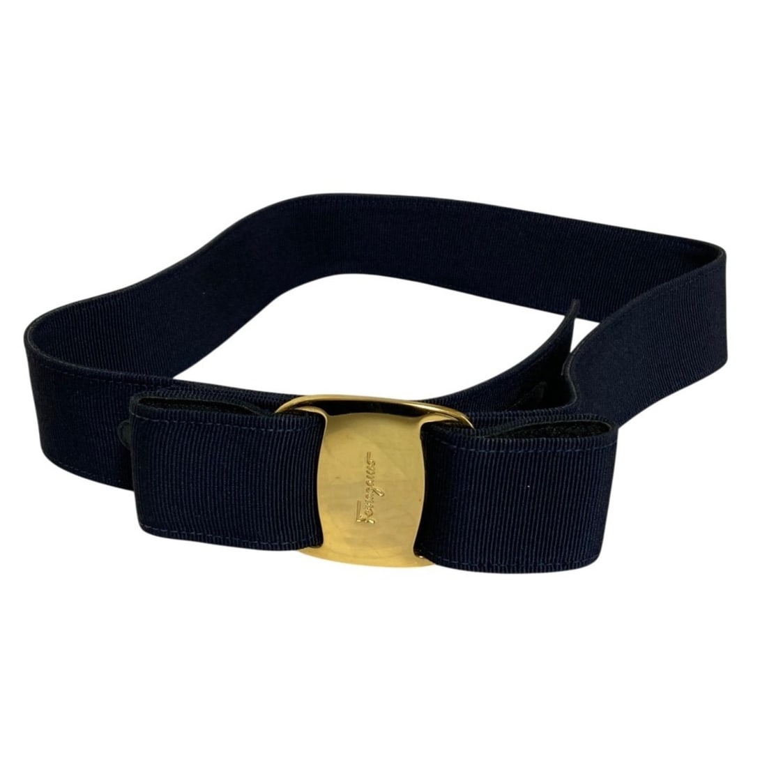 Salvatore Ferragamo Vara Ribbon Grosgrain Belt, Navy, Women's: --- Catalog ---Category: SizeWidth: 4cm / 1.57''Length: 84cm / 33.07''Category: DesignType: Ribbon beltColor: NavyGender: WomenCategory: GeneralBrand: Salvatore Ferragamo--- Item List ---Section: Cond