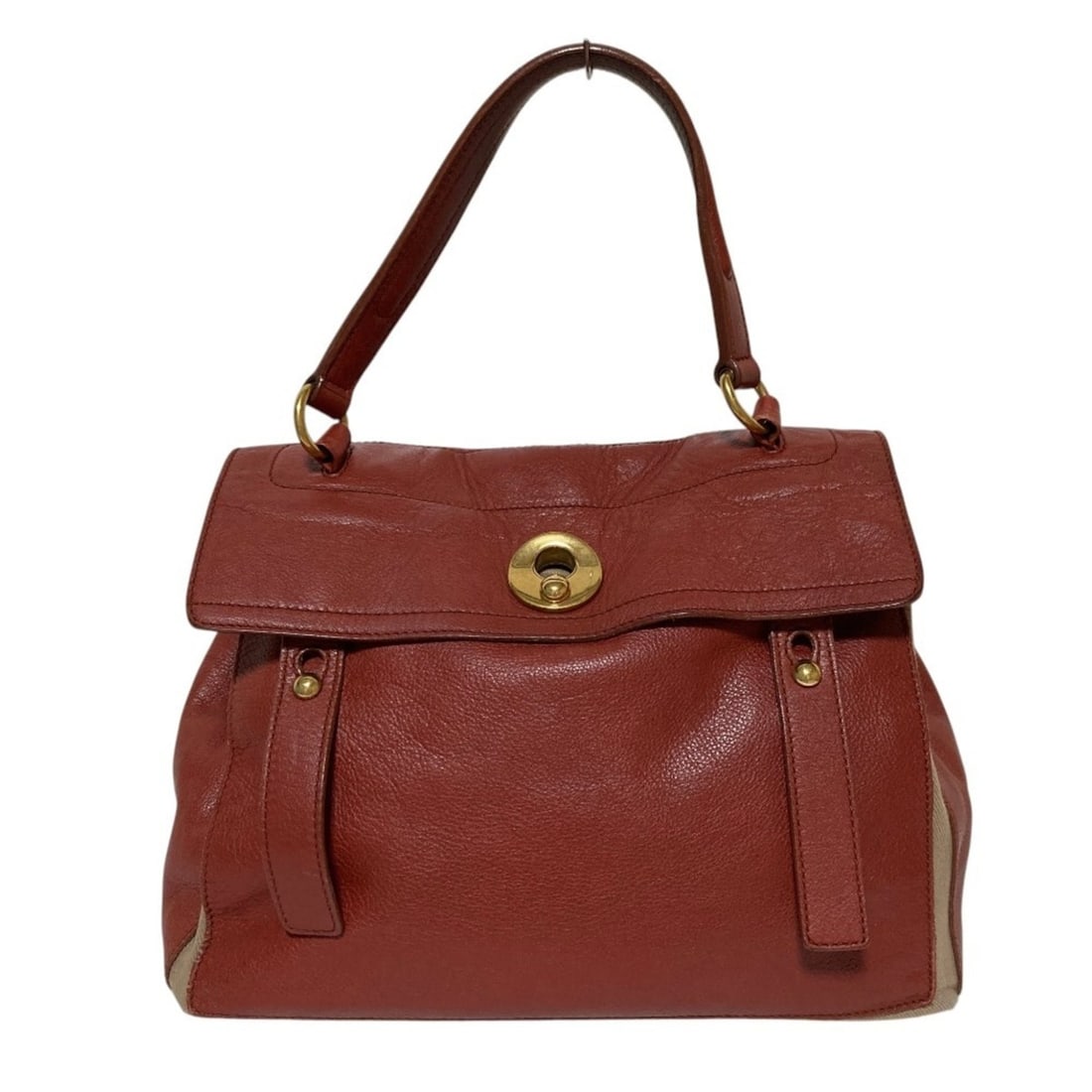 YVES SAINT LAURENT Yves Saint Laurent Leather Muse Two Tote Bag One-Handle 229680 496395 Red Beige: --- Catalog ---Category: SizeSize (HxWxD): 25cm x 29cm x 15cm / 9.84'' x 11.41'' x 5.9''Category: DesignType: Tote bagColor: Beige, Red colorGender: WomenCategory: GeneralBrand: Yves Saint Laurent--- 