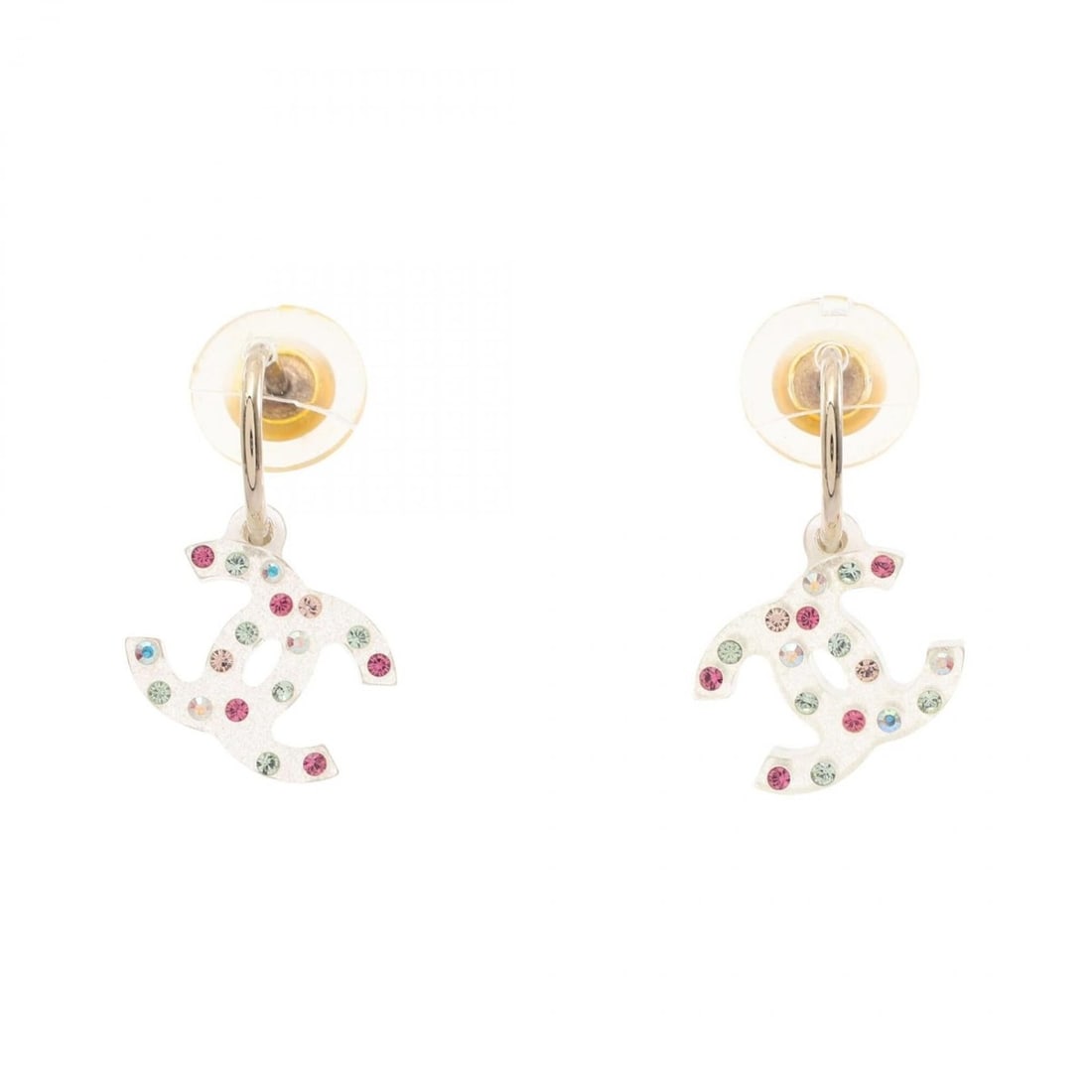 Chanel CHANEL 04A Coco Mark Earrings Jewelry GP (Gold Plated) Plastic Women's Clear Multicolor: --- Catalog ---Category: DesignType: Drop earringsColor: Clear, Multi-colorGender: WomenMaterial: Gold plating, PlasticCategory: GeneralBrand: Chanel--- Item List ---Section: ConditionRanking: Rank AB