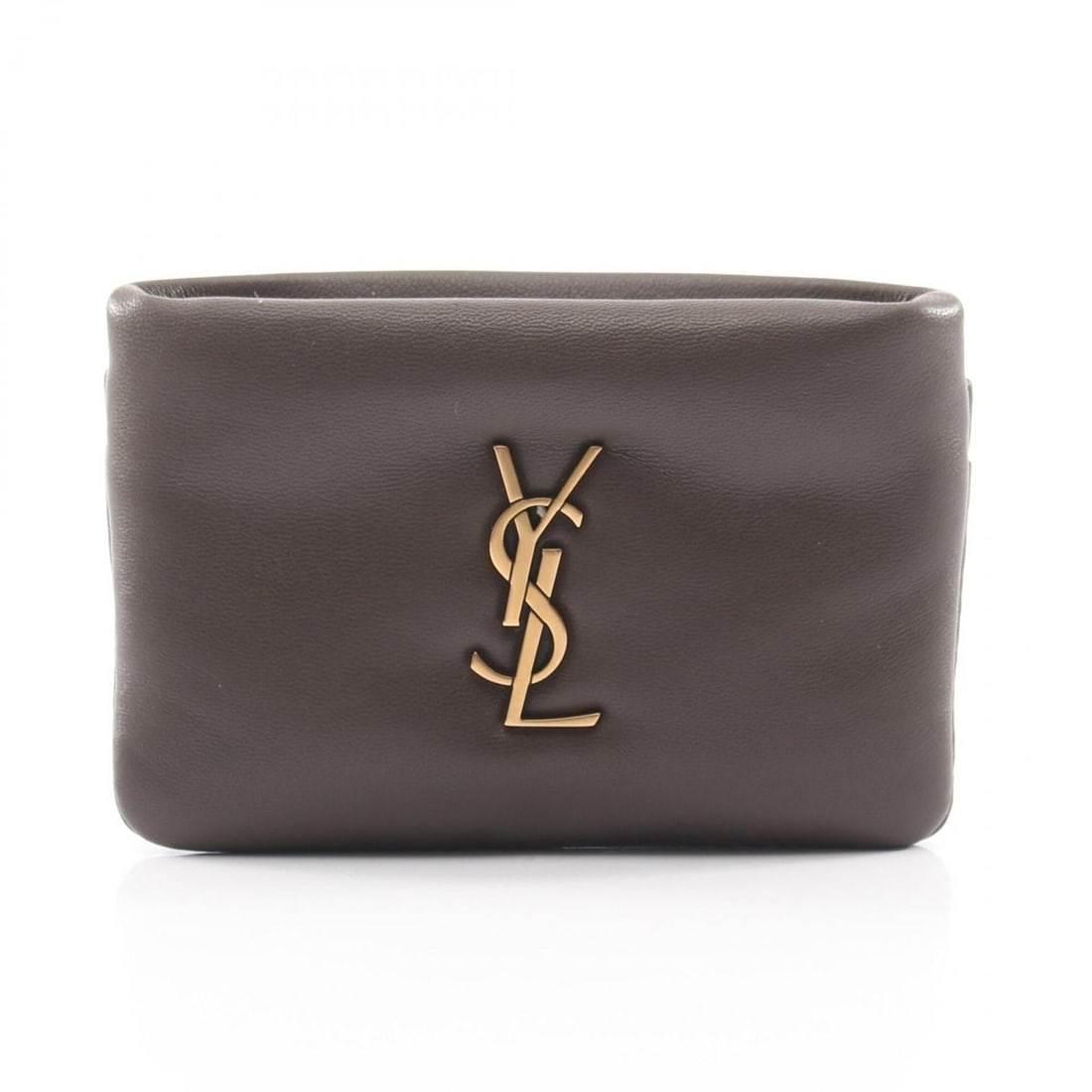 Yves Saint Laurent Saint Laurent Paris Calypso Wallet/Coin Purse, Leather, Women's, Khaki, 778113: --- Catalog ---Category: SizeSize (HxWxD): 7cm x 10.5cm x 1cm / 2.75'' x 4.13'' x 0.39''Category: DesignType: Coin purse/coin caseColor: KhakiGender: WomenMaterial: Leather Category: GeneralMPN: 77811