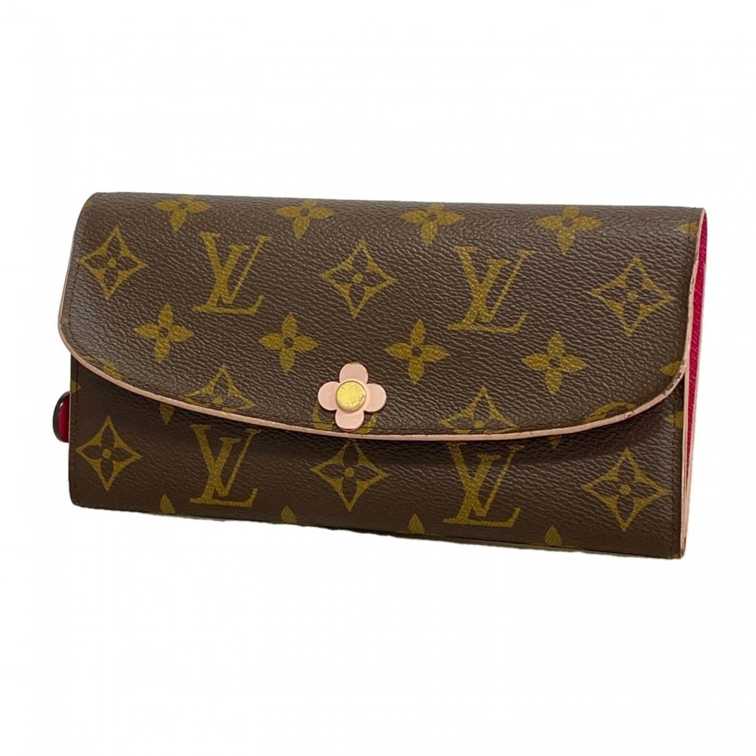 Louis Vuitton Monogram Portefeuille Emilie Long Wallet with Flower Charm, M64202, Hot Pink, Women's: --- Catalog ---Category: SizeSize (HxWxD): 10.5cm x 19cm x 2cm / 4.13'' x 7.48'' x 0.78''Category: DesignType: Long wallet (bi-fold)Color: Hot pinkGender: WomenCategory: GeneralMPN: M64202Brand: Louis
