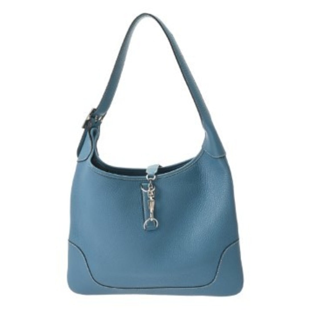 HERMES Trim 35 Blue Jean ?H stamp (circa 2004) Women's Taurillon Clemence One-Shoulder Bag AB Rank (1 of 11)