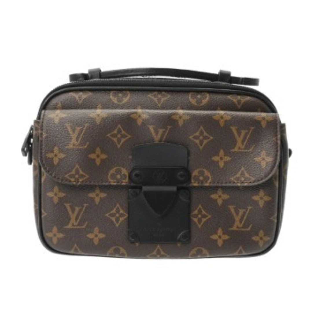 LOUIS VUITTON Louis Vuitton Monogram Macassar S-Lock Messenger 2WAY Brown Black M45806 Men's Canvas: --- Catalog ---Category: SizeSize (HxWxD): 17.5cm x 24cm x 6.5cm / 6.88'' x 9.44'' x 2.55''Category: DesignType: Shoulder bagColor: Black, BrownGender: MenMaterial: Monogram Category: GeneralMPN: M458