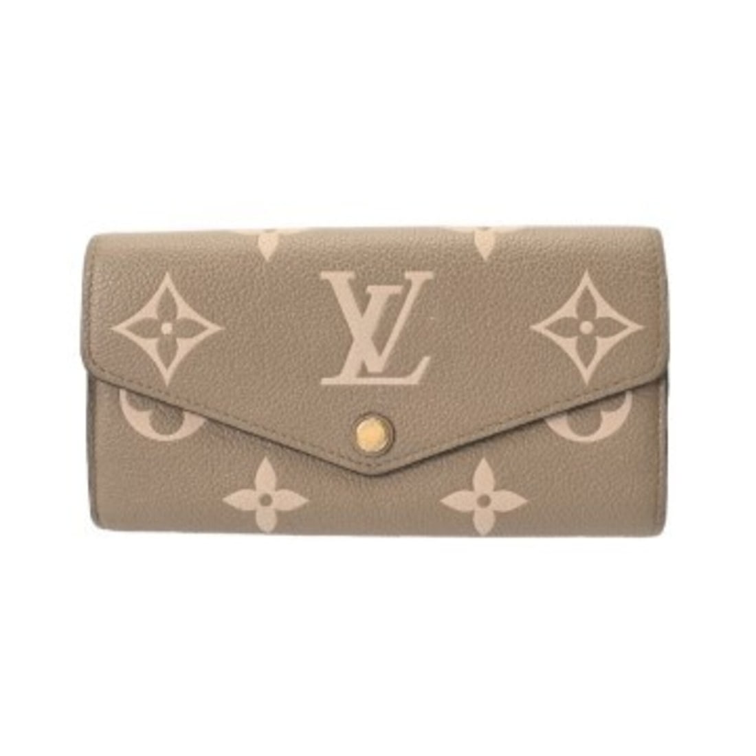 LOUIS VUITTON Louis Vuitton Monogram Empreinte Portefeuille Sarah NM Tourterelle Creme M81049: --- Catalog ---Category: SizeSize (HxWxD): 10.5cm x 19cm x 2cm / 4.13'' x 7.48'' x 0.78''Category: DesignType: Long wallet (bi-fold)Color: Cream, TourterelleGender: WomenMaterial: Monogram Empreinte C