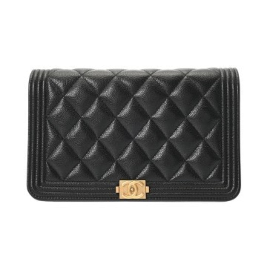 CHANEL Boy Chanel Wallet/Chain Wallet 20cm Black AP1117 Women's Caviar Skin Shoulder Bag A Rank Used: --- Catalog ---Category: SizeSize (HxWxD): 12cm x 20cm x 7cm / 4.72'' x 7.87'' x 2.75''Category: DesignType: Shoulder bagColor: BlackGender: WomenMaterial: Grained Calfskin Category: GeneralMPN: AP111