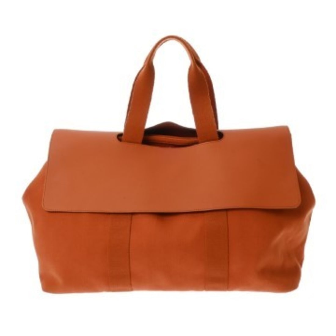 HERMES Valparaiso GM Orange Toile Chevron Veau Gummy Handbag, Men's/Women's, AB Rank, Used, Ginzo: --- Catalog ---Category: SizeSize (HxWxD): 35cm x 50cm x 23cm / 13.77'' x 19.68'' x 9.05''Category: DesignType: HandbagColor: OrangeGender: Men,WomenMaterial: Toile chevron Hardware Color: SilverCateg