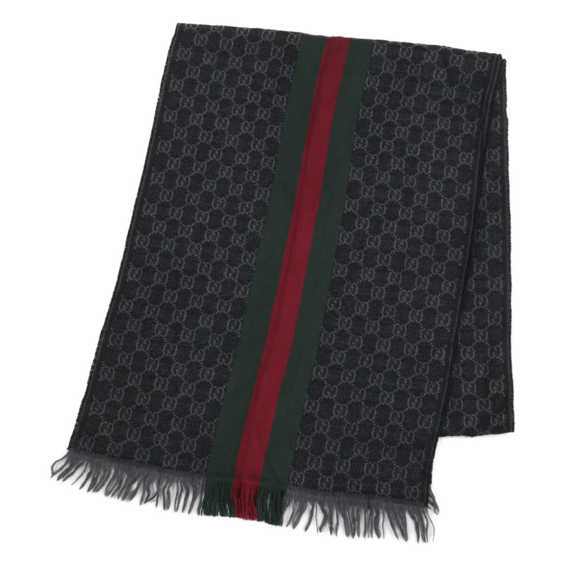GUCCI Sherry Line GG Pattern Silk Wool Stole/Scarf 37 x 180 cm Black Gray Green Bordeaux Men's: --- Catalog ---Category: SizeSize (LxW): 1.9m x 35cm / 74.8'' x 13.77''Category: DesignType: StoleColor: Black, Bordeaux, Gray, GreenGender: MenMaterial: Wool Category: GeneralBrand: Gucci--- Item Lis