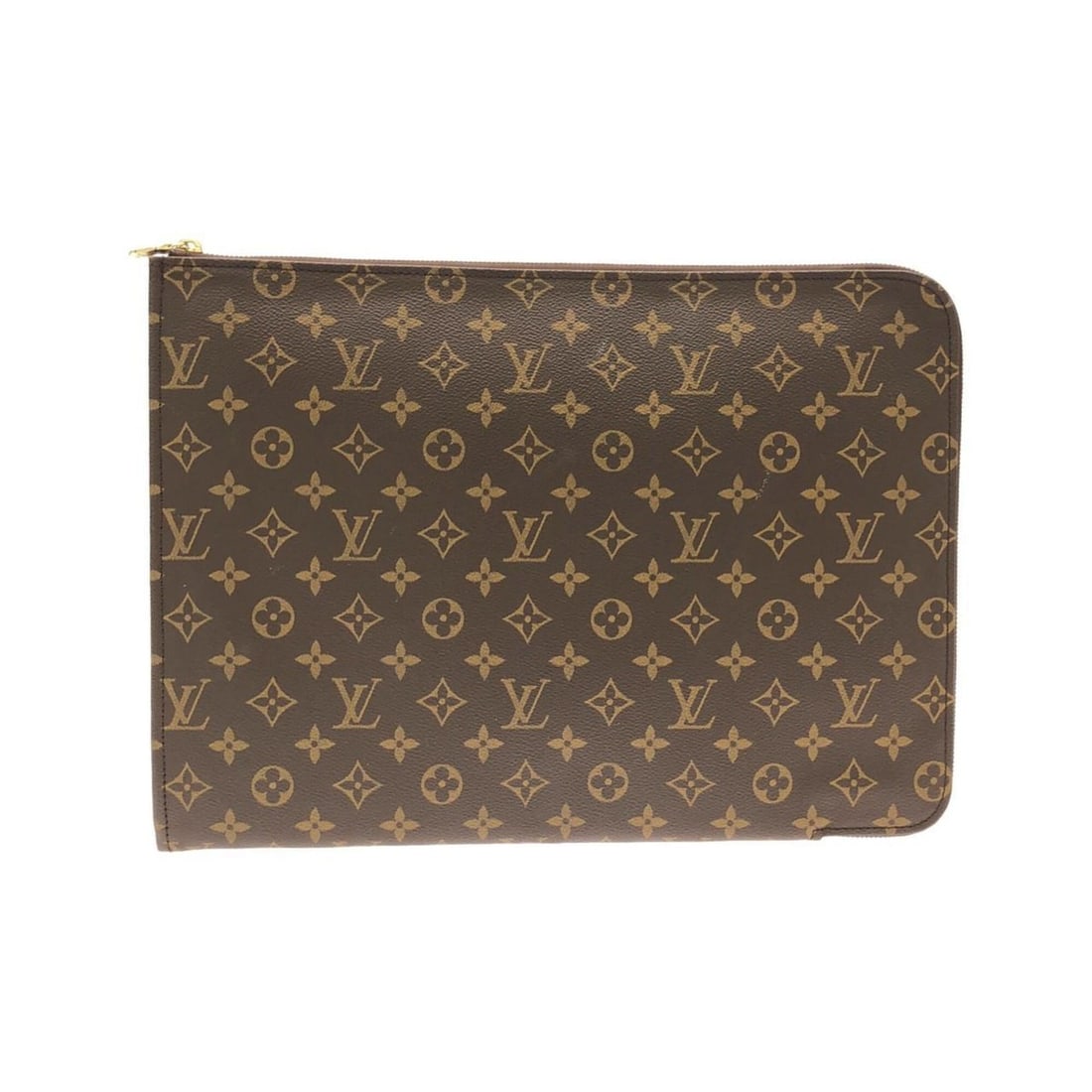 Louis Vuitton Monogram Pochette Documents M53456 Handbag: --- Catalog ---Category: SizeWeight: 600g / 1.32lb.Size (HxWxD): 28cm x 39cm x 2cm / 11.02'' x 15.35'' x 0.78''Category: DesignType: Clutch bagColor: MarronGender: Women,MenMaterial: Coated canvas Har