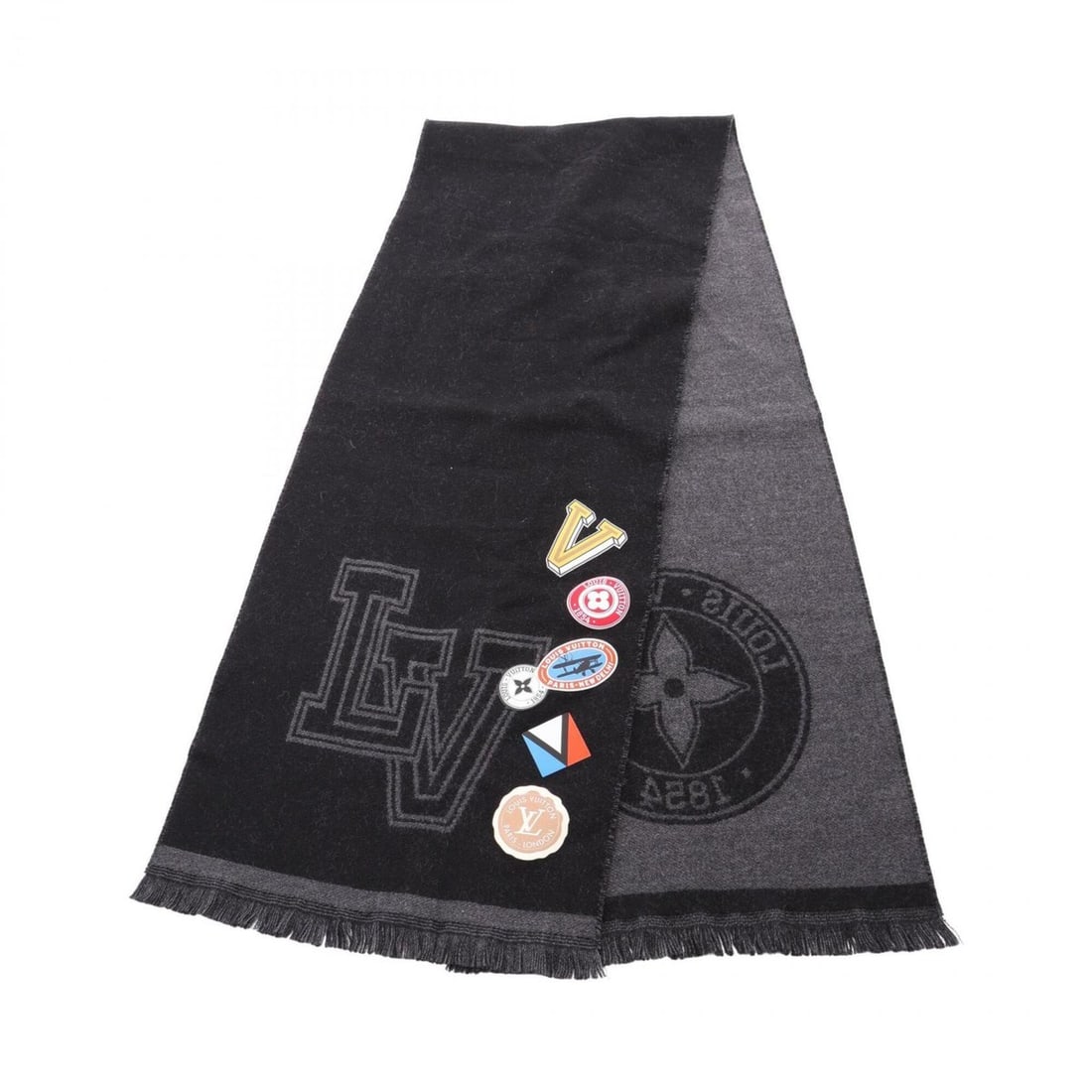 Louis Vuitton Echarpe College LV League Wool Scarf for Men, Black (M70621): --- Catalog ---Category: SizeSize (LxW): 1.8m x 33cm / 70.86'' x 12.99''Category: DesignType: ShawlColor: BlackGender: MenMaterial: Wool Category: GeneralMPN: M70621Brand: Louis Vuitton--- Item List -
