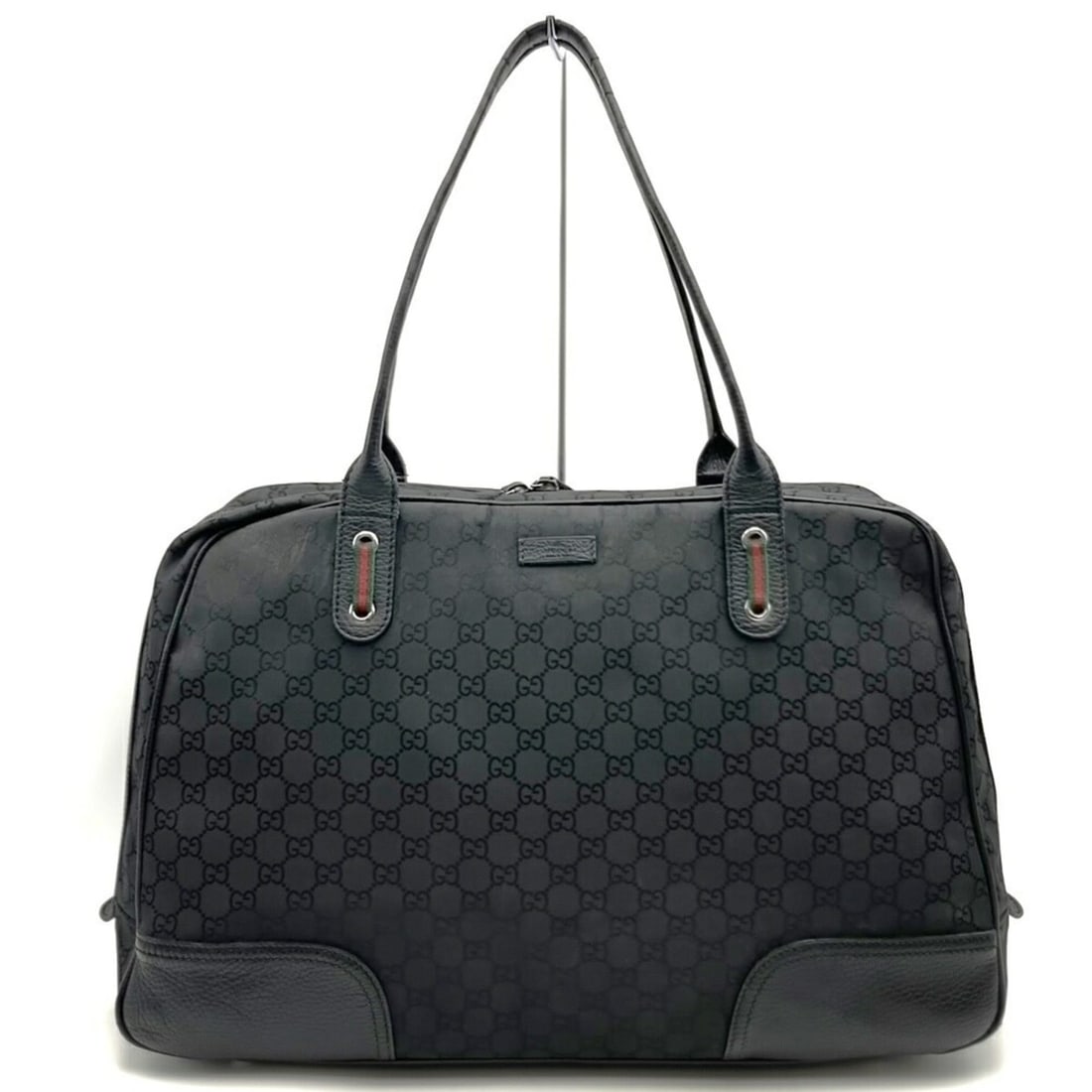 GUCCI 293595 Gucci GG Nylon Sherry Tote Bag Shoulder Leather Black Women's: --- Catalog ---Category: SizeSize (HxWxD): 27cm x 45cm x 14cm / 10.62'' x 17.71'' x 5.51''Category: DesignType: Shoulder bag, Tote bagColor: BlackGender: WomenMaterial: Nylon , Leather Category: Gener