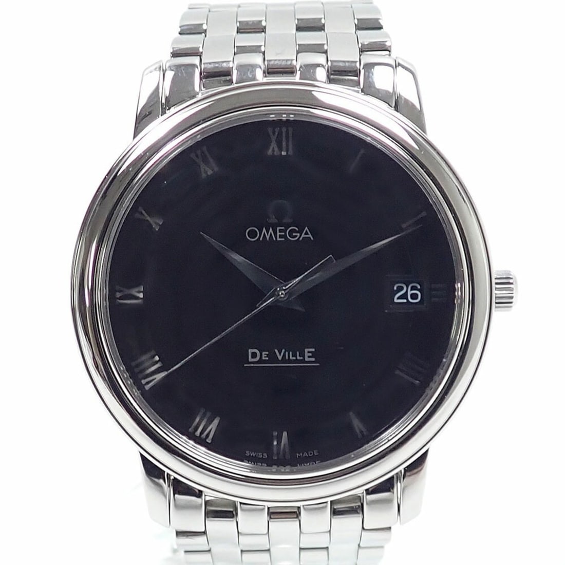 Omega De Ville Men's Quartz Watch, Stainless Steel, 4510.52.00, Battery-Powered: --- Catalog ---Category: SizeWrist Size: 15.5cm / 6.1''Case Diameter: 34mm / 1.34''Category: DesignType: WristwatchGender: MenColor (Dial): BlackMaterial (Band): Stainless steelMaterial (Case): Stainl
