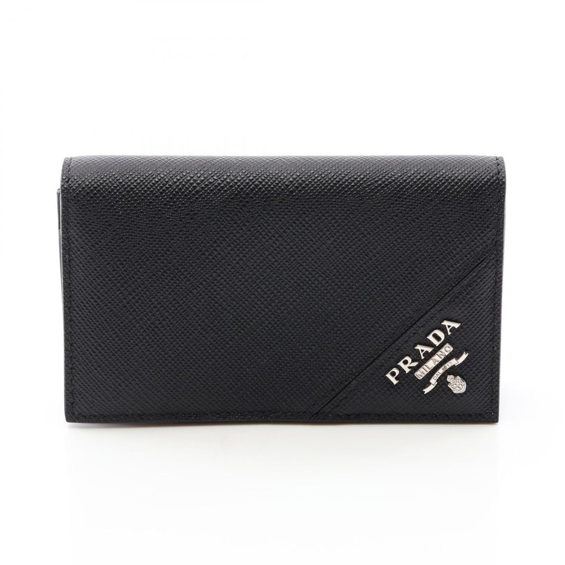 Prada SAFFIANO METAL Business Card Holder/Card Case, Saffiano Leather, Men's/Women's, Black, 2MC122 (1 of 7)