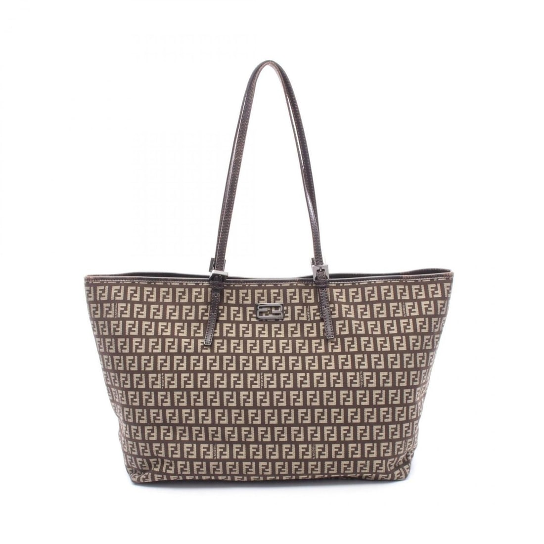 Fendi Zucchino Tote Bag Handbag, Canvas and Leather, Women's, Brown/Beige, 8BH127: --- Catalog ---Category: SizeSize (HxWxD): 26cm x 36cm x 15cm / 10.23'' x 14.17'' x 5.9''Category: DesignType: Handbag, Tote bagColor: Beige, BrownGender: WomenMaterial: Canvas , Leather Category: Gen