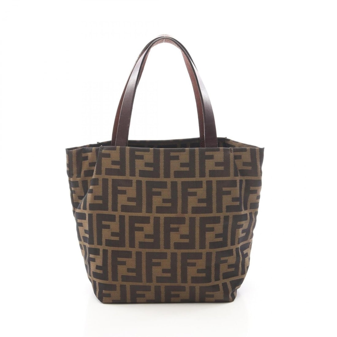 Fendi Zucca Mini Tote Handbag, Canvas and Leather, Women's, Brown: --- Catalog ---Category: SizeSize (HxWxD): 19.5cm x 17cm x 11cm / 7.67'' x 6.69'' x 4.33''Category: DesignType: HandbagColor: BrownGender: WomenMaterial: Canvas , Leather Category: GeneralBrand: Fendi