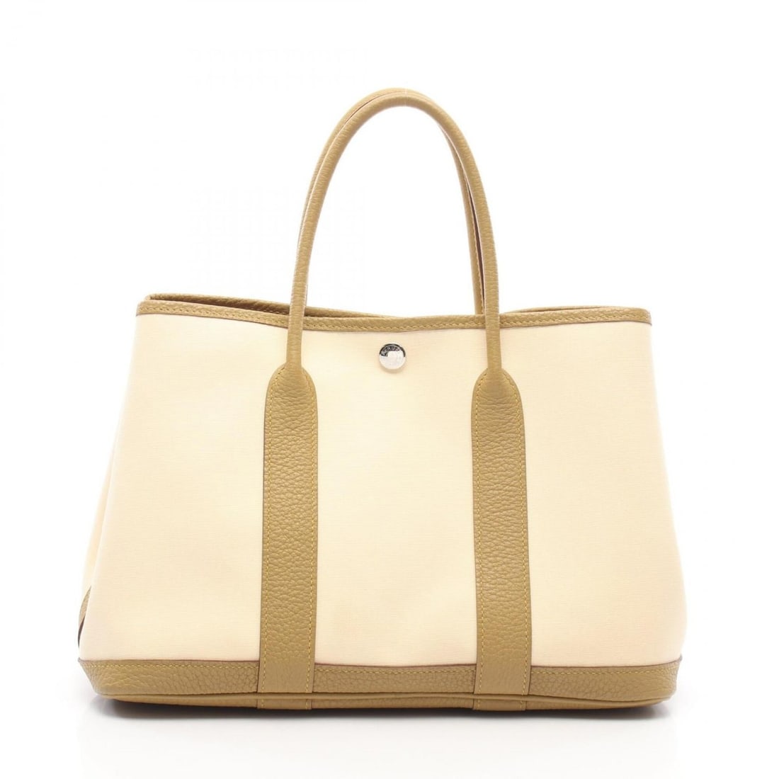 Hermes Garden Party TPM Tote Bag Handbag Canvas Leather Toile Officier Negonda Women's Ivory/Khaki: --- Catalog ---Category: SizeSize (HxWxD): 21cm x 30cm x 14cm / 8.26'' x 11.81'' x 5.51''Category: DesignType: Handbag, Tote bagColor: Ivory, KhakiGender: WomenMaterial: Toile officier , Negonda leath