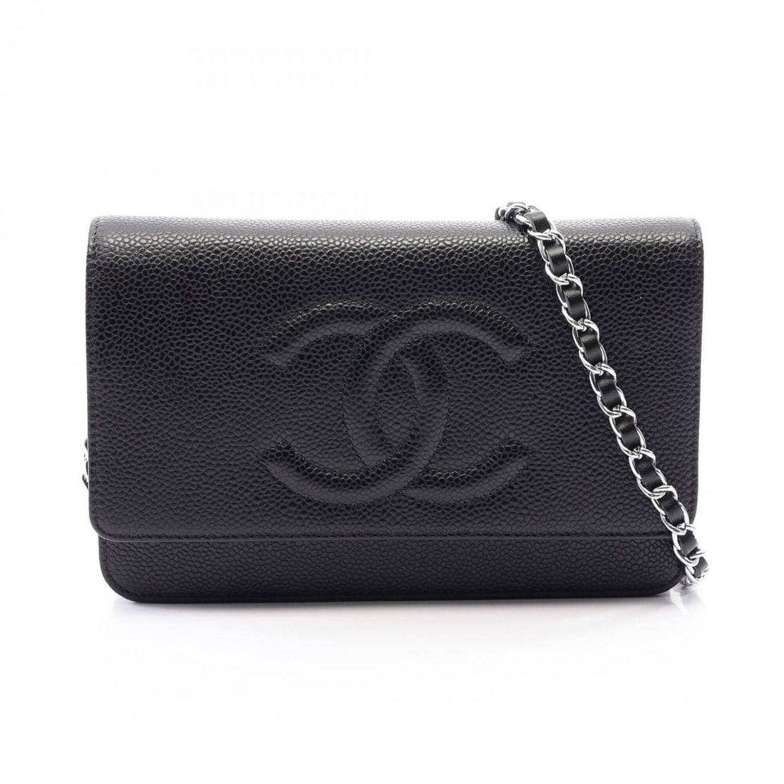 Chanel Coco Mark Shoulder Bag/Handbag, Caviar Leather (Grained Calfskin), Women's, Black: --- Catalog ---Category: SizeSize (HxWxD): 12cm x 19cm x 2cm / 4.72'' x 7.48'' x 0.78''Category: DesignType: Handbag, Shoulder bagColor: BlackGender: WomenMaterial: Grained Calfskin Category: GeneralB