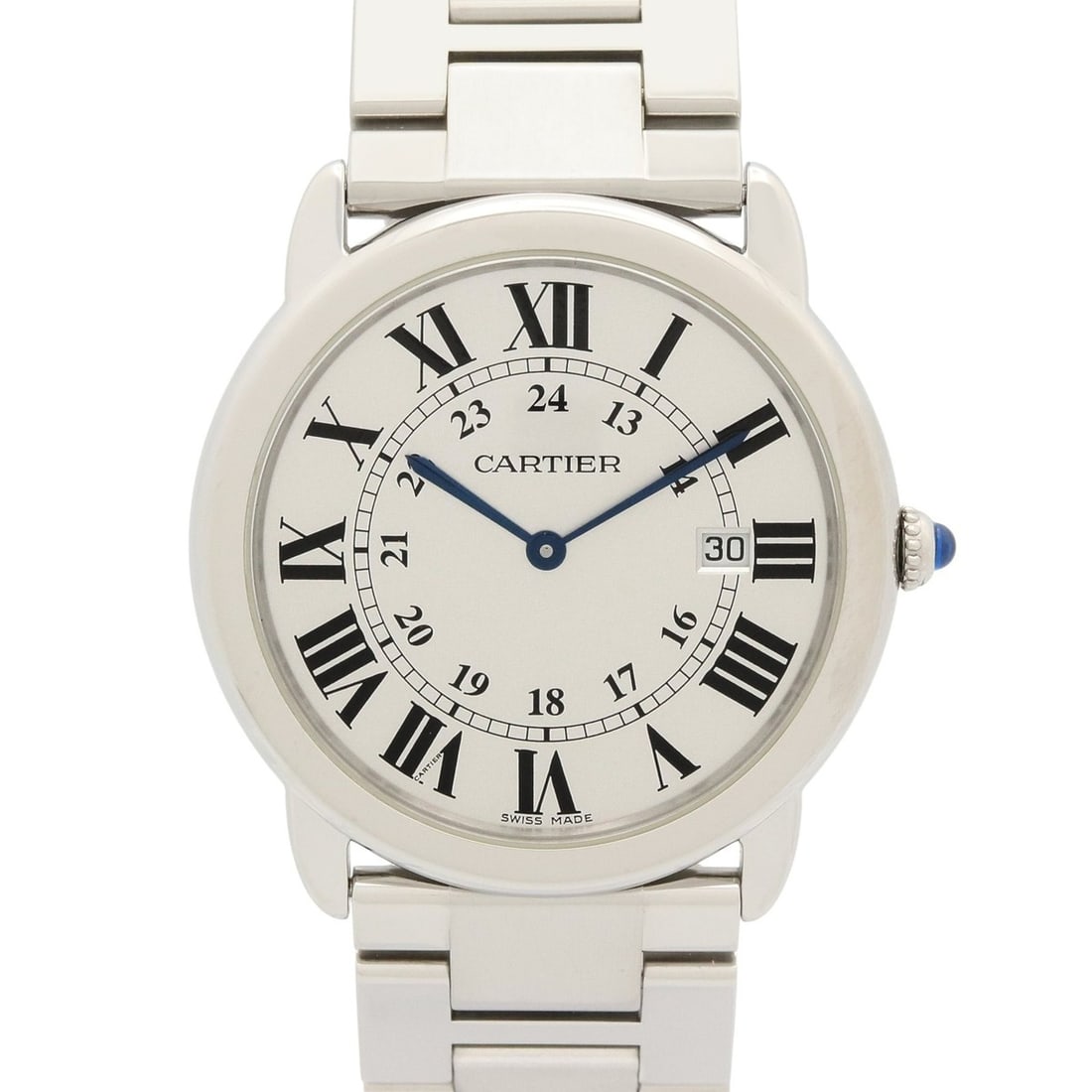 Cartier Ronde Solo de LM Watch, Stainless Steel, Men's, Silver Tone, W6701005: --- Catalog ---Category: SizeWrist Size: 16cm / 6.29''Case Diameter: 35.5mm / 1.4''Category: DesignType: WristwatchGender: MenColor (Dial): SilverMaterial (Band): Stainless steelMaterial (Case): Stain