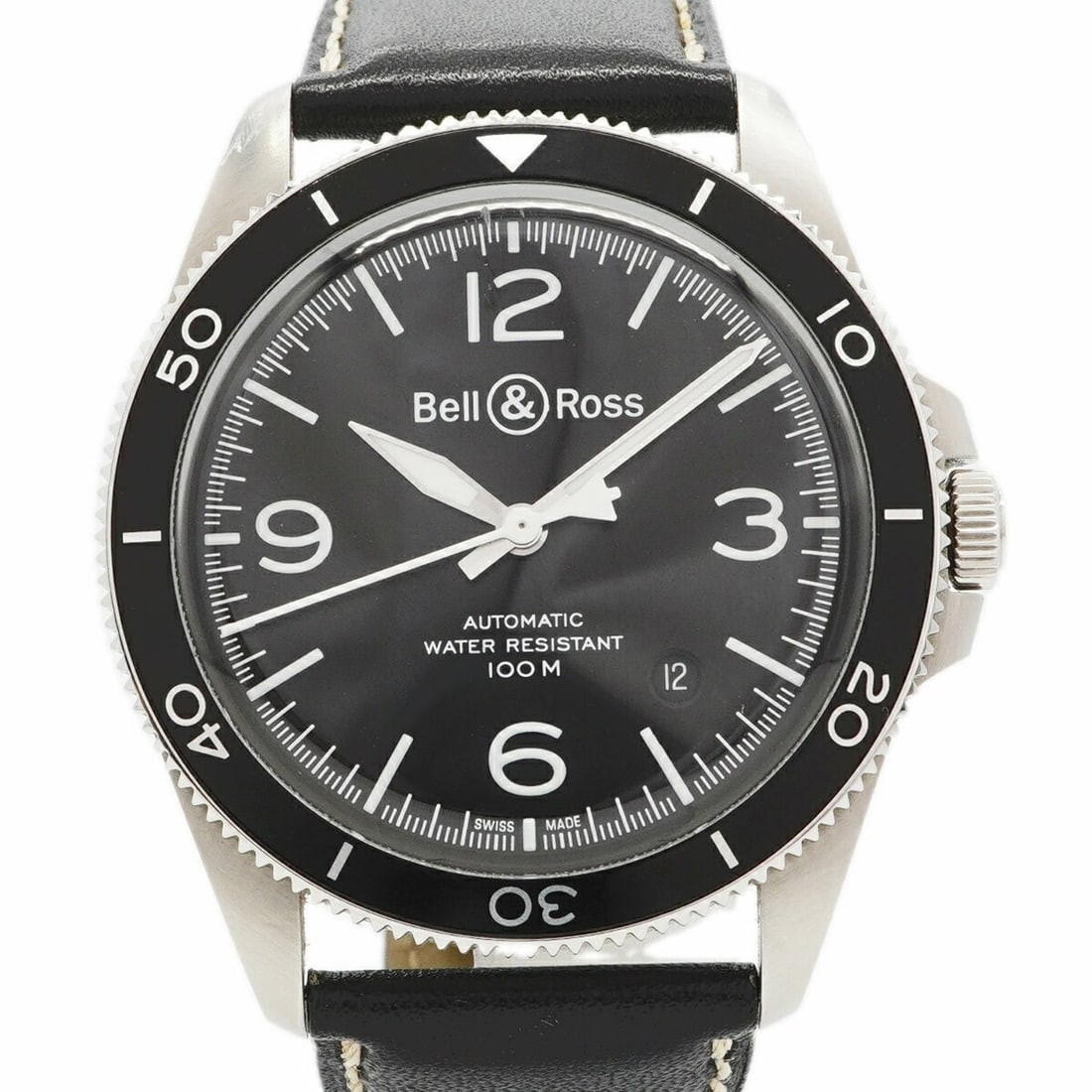 Bell & Ross BR V2-92 Black Steel BRV2-92-BL-ST SCA Dial Men's Watch: --- Catalog ---Category: SizeWrist Size: 19.5cm / 7.67''Case Diameter: 41.1mm / 1.62''Category: DesignType: WristwatchGender: MenColor (Dial): BlackMaterial (Band): LeatherCategory: GeneralMPN: BRV2-9