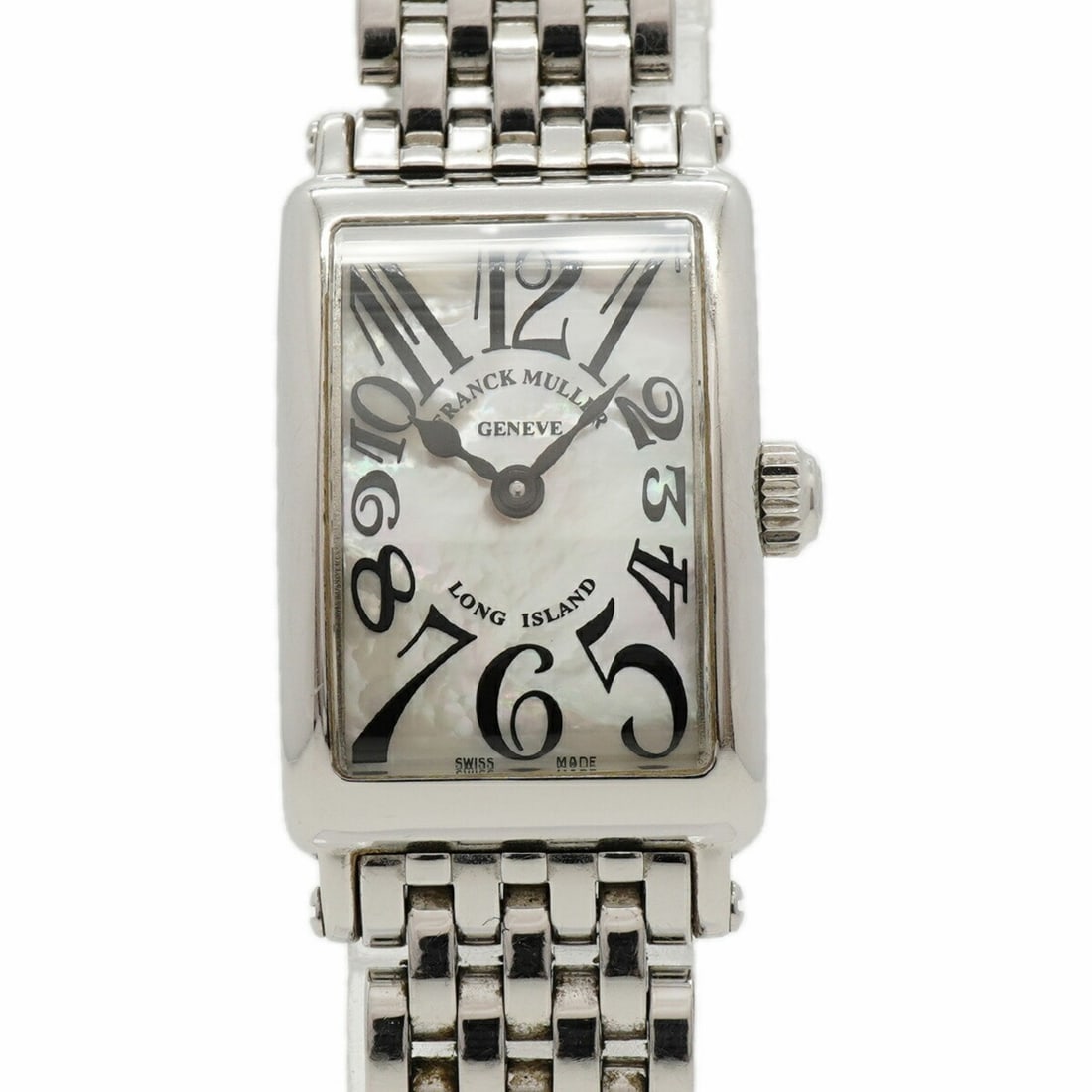 Franck Muller Long Island 802MOP White Dial Women's Watch: --- Catalog ---Category: SizeWrist Size: 15cm / 5.9''Case Diameter: 18.2mm / 0.72''Category: DesignType: WristwatchGender: WomenColor (Dial): WhiteMaterial (Band): Stainless steelCategory: GeneralMPN: