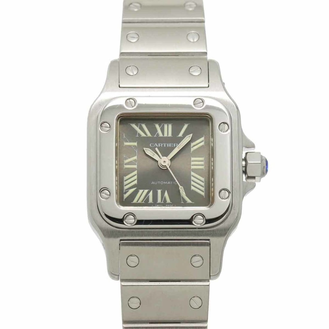 Cartier Santos Galbee SM W20066D6 Women's Watch Asia Limited Edition Gray Automatic: --- Catalog ---Category: SizeWrist Size: 15.5cm / 6.1''Case Diameter: 24mm / 0.94''Category: DesignType: WristwatchGender: WomenColor (Dial): GrayMaterial (Band): Stainless steelMaterial (Case): Stain