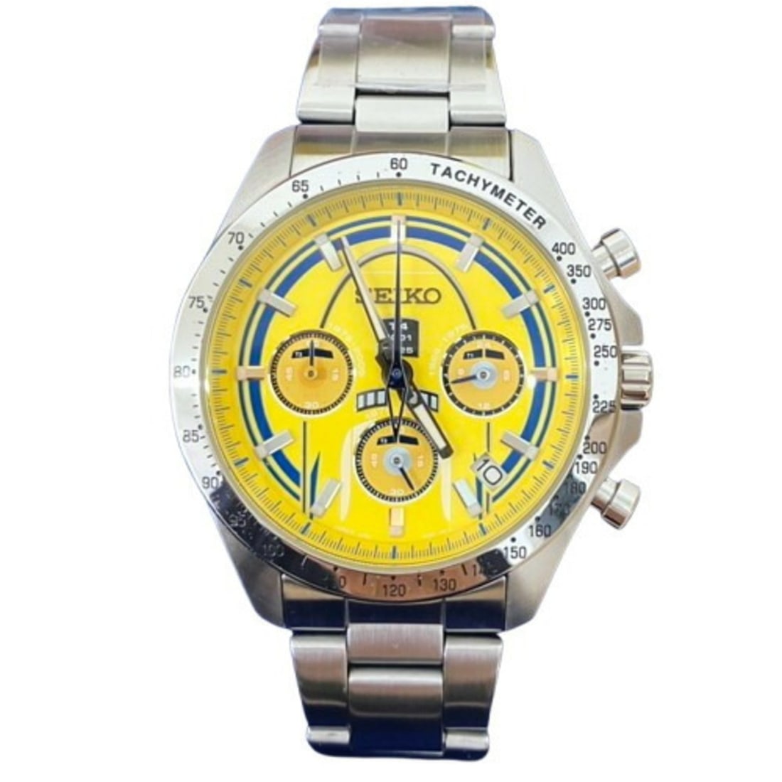 SEIKO Doctor Yellow T4 Memorial Watch Last Run Wristwatch: --- Catalog ---Category: SizeWrist Size: 18cm / 7.08''Case Diameter: 45mm / 1.77''Category: DesignType: WristwatchGender: MenColor (Dial): YellowMaterial (Band): Stainless steelMaterial (Case): Stainl