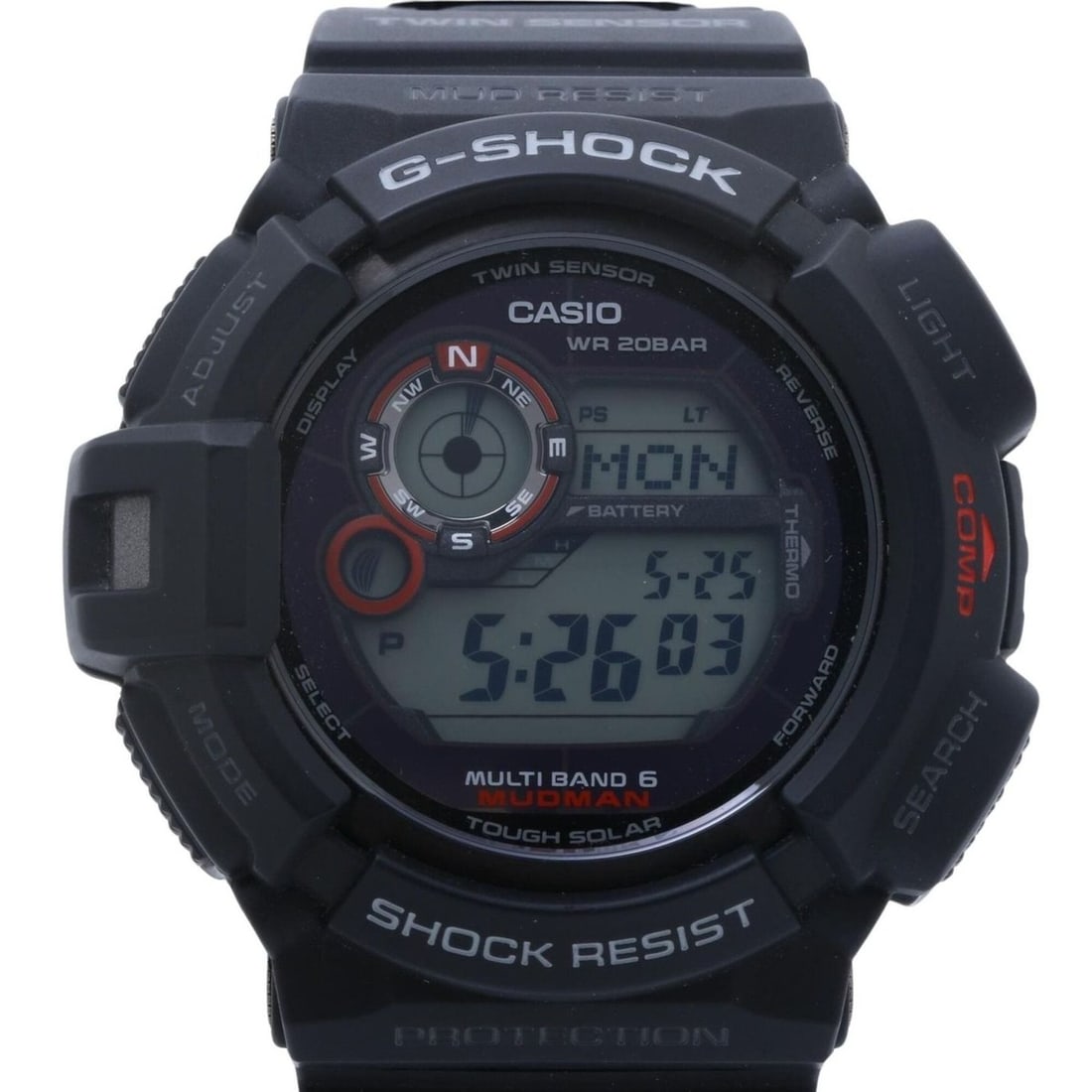 CASIO G-SHOCK MASTER OF G - LAND MUDMAN GW-9300-1JF Black Resin/Stainless Steel Men's Watch: --- Catalog ---Category: SizeWrist Size: 21cm / 8.26''Case Diameter: 50.8mm / 2''Category: DesignType: WristwatchGender: MenColor (Dial): BlackMaterial (Case): Stainless steelCategory: GeneralMPN: GW-