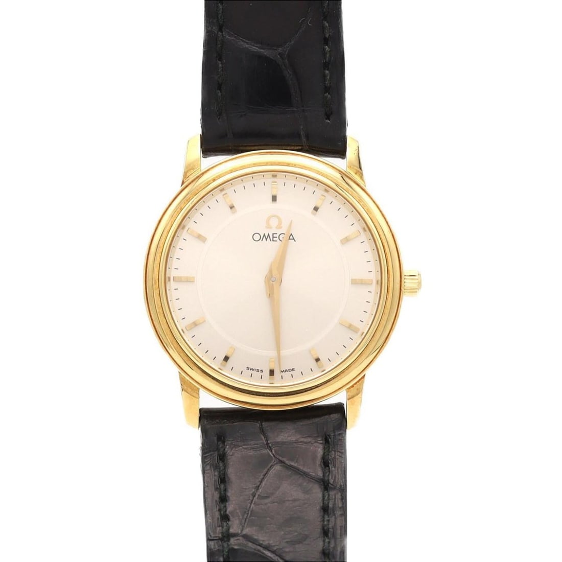 Omega De Ville YG CAL.1471 595.1050 Quartz Watch: --- Catalog ---Category: SizeCase Diameter: 27mm / 1.06''Category: DesignType: WristwatchGender: WomenColor (Dial): SilverMaterial (Case): Yellow goldCategory: GeneralMPN: 595.1050Brand: OmegaCategory