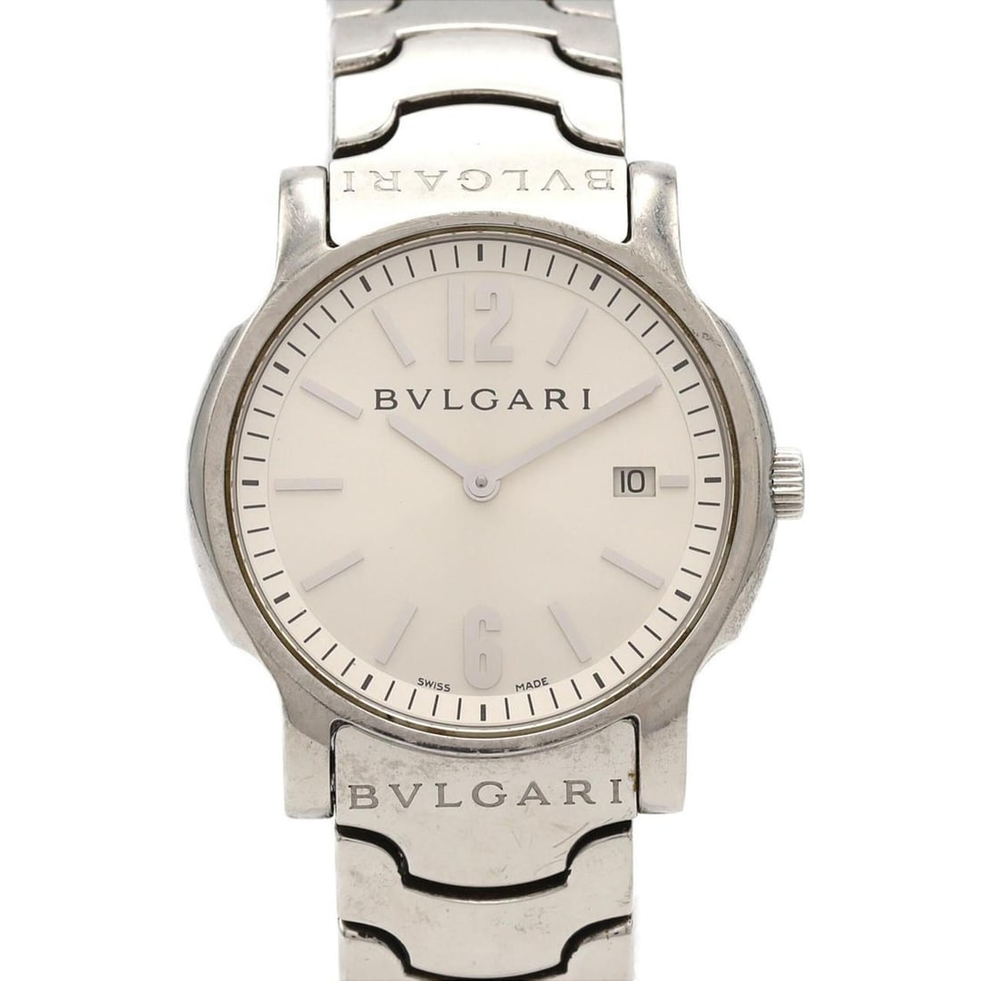 Bulgari Solotempo ST35S ST35C6SSD Stainless Steel Quartz Watch: --- Catalog ---Category: SizeWrist Size: 17cm / 6.69''Case Diameter: 35mm / 1.38''Category: DesignType: WristwatchGender: MenColor (Dial): SilverMaterial (Band): Stainless steelMaterial (Case): Stainl