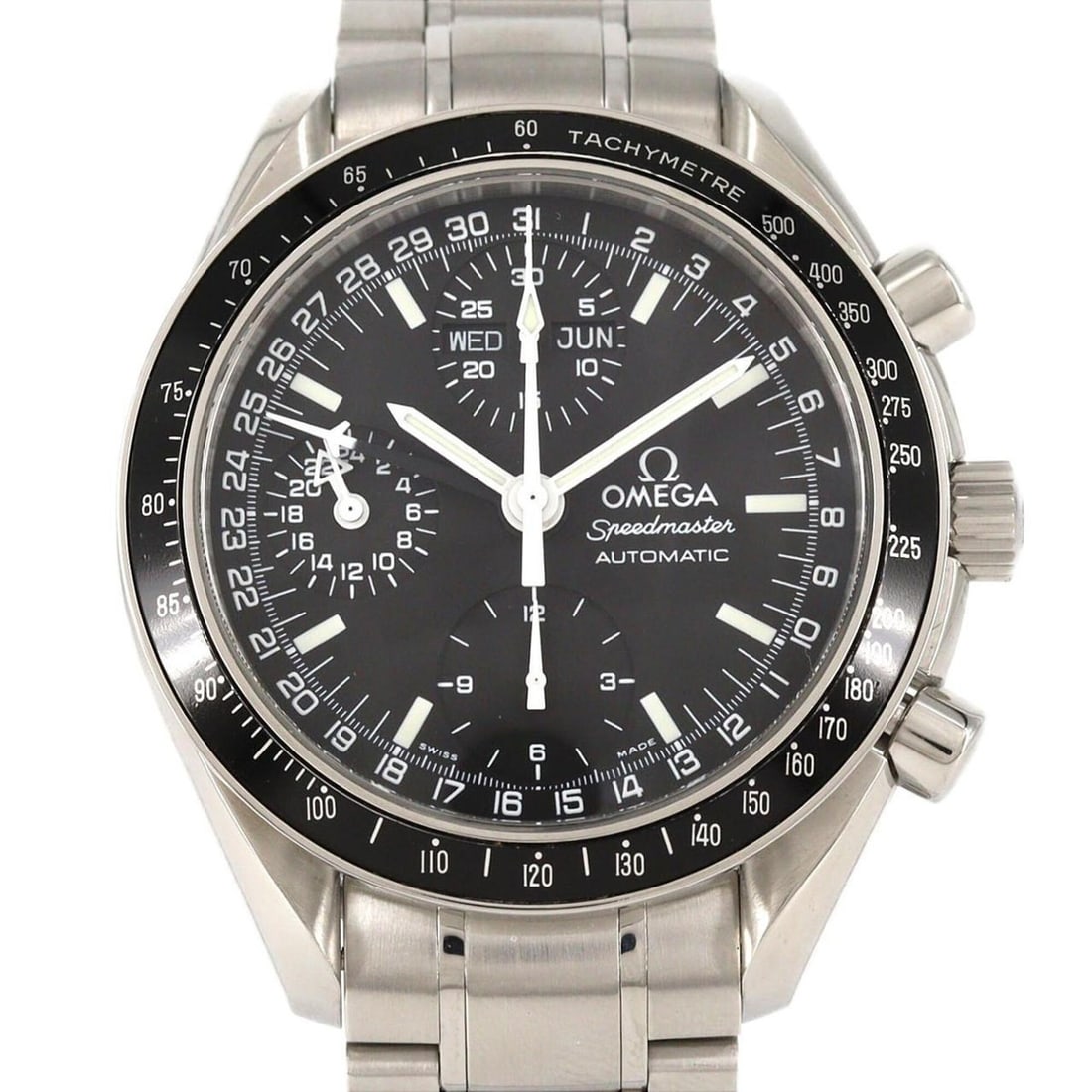 Omega Speedmaster Mark 40 Cosmos 3520.50 Stainless Steel Automatic Watch: --- Catalog ---Category: SizeWrist Size: 20cm / 7.87''Case Diameter: 39mm / 1.54''Category: DesignType: WristwatchGender: MenColor (Dial): BlackMaterial (Band): Stainless steelMaterial (Case): Stainle