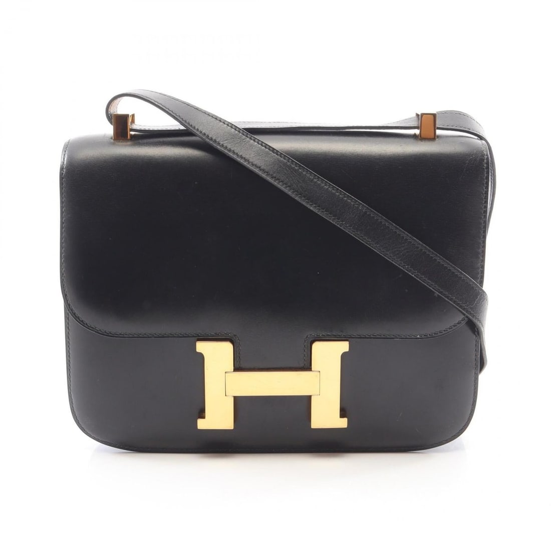 Hermes Constance 23 Shoulder Bag/Handbag, Calfskin (Cowhide), Box Calf Leather, Women's, Black: --- Catalog ---Category: SizeSize (HxWxD): 17.5cm x 23cm x 4cm / 6.88'' x 9.05'' x 1.57''Strap Length: 80cm / 31.49''Category: DesignType: Handbag, Shoulder bagColor: BlackGender: WomenMaterial: Box c