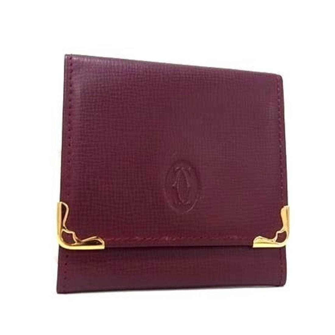 Cartier Must Line Wallet/Coin Purse, Bordeaux Leather, Men's/Women's, Square Coin Purse: --- Catalog ---Category: SizeSize (HxWxD): 8cm x 8cm / 3.14'' x 3.14''Category: DesignType: Coin purse/coin caseColor: BordeauxGender: Men,Women,UnisexMaterial: Leather Category: GeneralLine: MustBran
