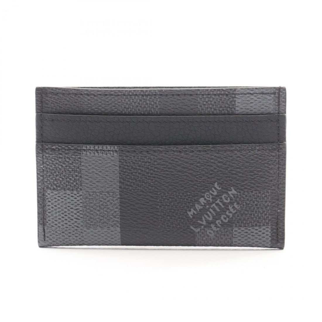 Louis Vuitton Portecarte Double Damouflage Business Card Holder/Card Case, Leather, Men's, Black,: --- Catalog ---Category: DesignType: Business card caseColor: BlackGender: MenMaterial: PVC Category: GeneralMPN: M65221Brand: Louis VuittonCategory: Physical PropertiesSize (HxWxD): 7cm x 11cm x 5mm 