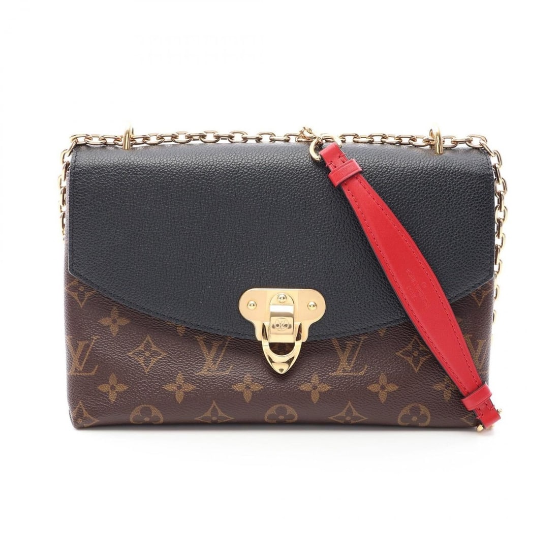 Louis Vuitton Saint Placido Shoulder Bag/Handbag, Coated Canvas and Leather, Monogram Pattern,: --- Catalog ---Category: SizeSize (HxWxD): 17.5cm x 24.5cm x 6.5cm / 6.88'' x 9.64'' x 2.55''Category: DesignType: Handbag, Shoulder bagColor: Black, BrownGender: WomenMaterial: Coated canvas , PVC , 