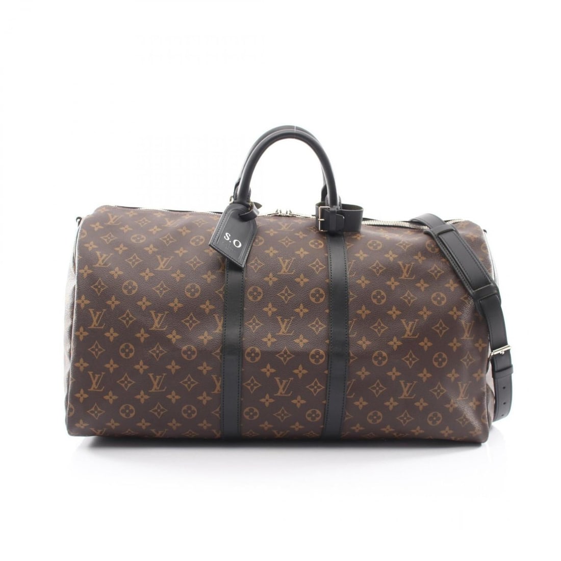 Louis Vuitton Keepall Bandoulière 55 2-Way Boston Bag/Handbag, Coated Canvas and Leather, Monogram: --- Catalog ---Category: SizeSize (HxWxD): 32cm x 56cm x 25cm / 12.59'' x 22.04'' x 9.84''Category: DesignType: Boston bag, HandbagColor: Black, BrownGender: MenMaterial: Coated canvas , PVC , Monogra