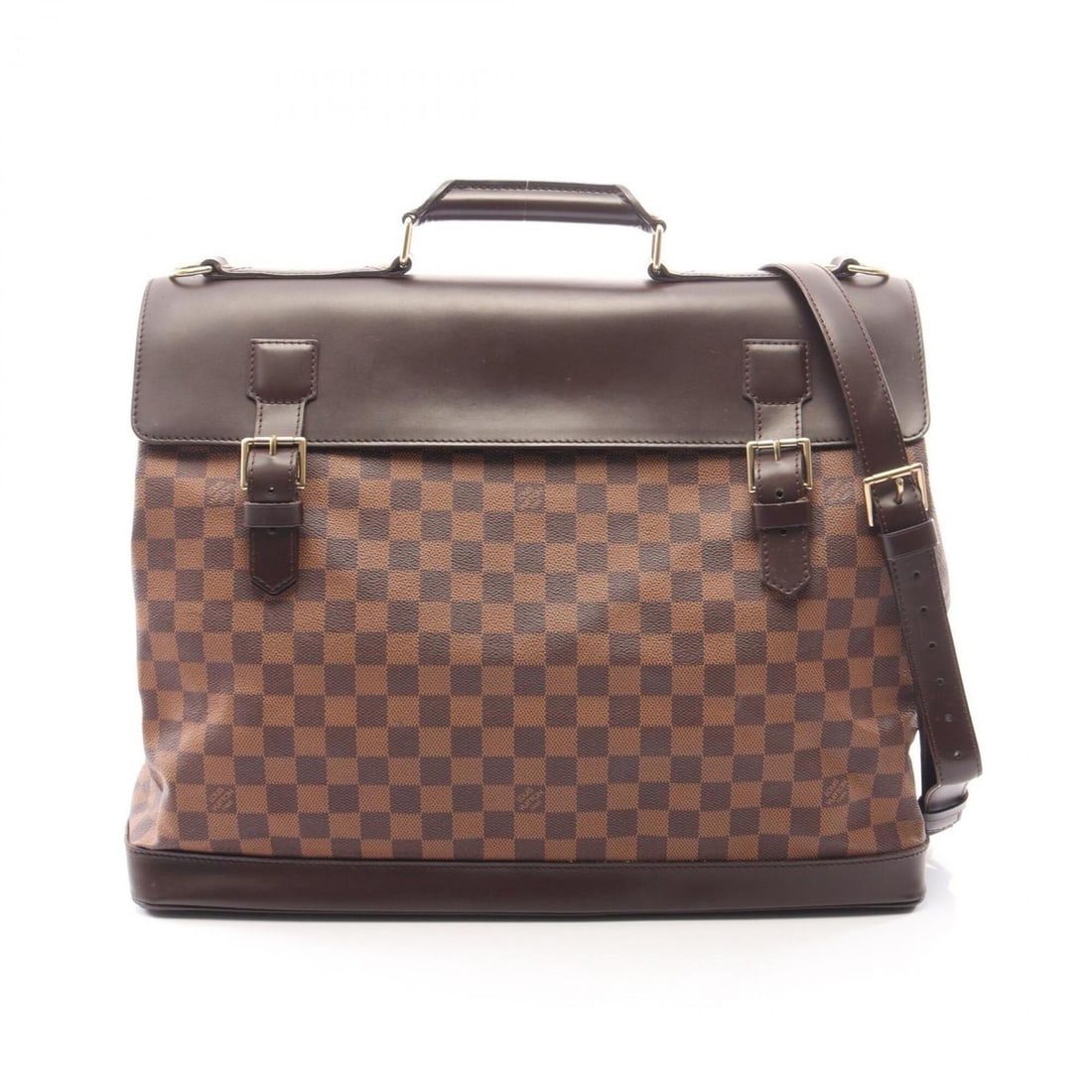 Louis Vuitton West End PM 2-Way Boston Bag/Handbag, Coated Canvas and Leather, Damier Pattern,: --- Catalog ---Category: SizeSize (HxWxD): 40cm x 43cm x 19cm / 15.74'' x 16.92'' x 7.48''Category: DesignType: Boston bag, HandbagColor: BrownGender: Men,WomenMaterial: Coated canvas , PVC , Damier C