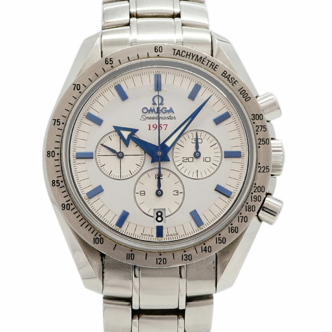 Omega Speedmaster Broad Arrow 1957 321.10.42.50.02.001 Silver Dial Men's Watch: --- Catalog ---Category: SizeWrist Size: 17.5cm / 6.88''Case Diameter: 42.1mm / 1.66''Category: DesignType: WristwatchGender: MenColor (Dial): SilverMaterial (Band): Stainless steelCategory: GeneralMP