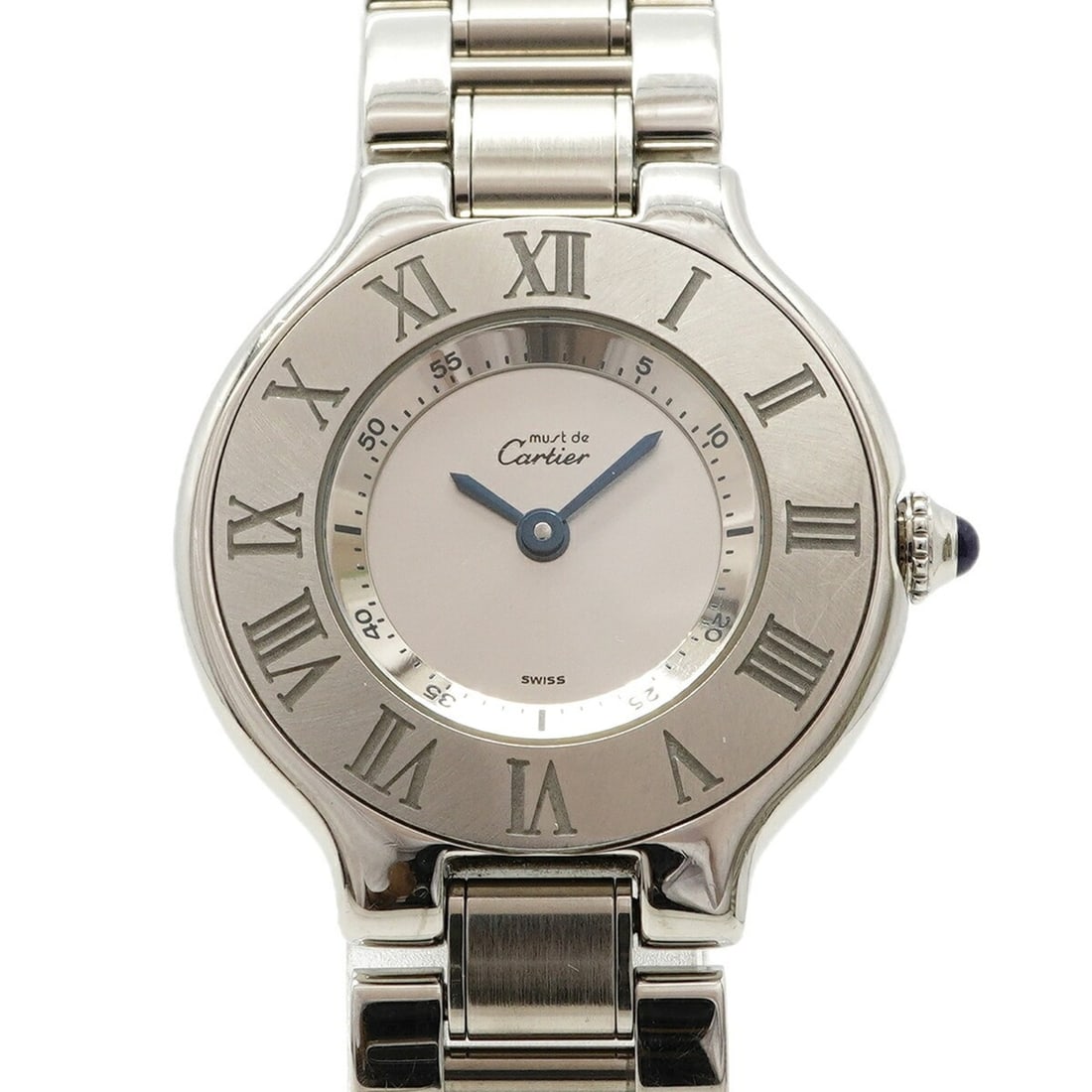 Cartier Must 21 SM W10109T2 Silver Dial Women's Watch: --- Catalog ---Category: SizeWrist Size: 14.5cm / 5.7''Case Diameter: 27.9mm / 1.1''Category: DesignType: WristwatchGender: WomenColor (Dial): SilverMaterial (Band): Stainless steelCategory: GeneralMP