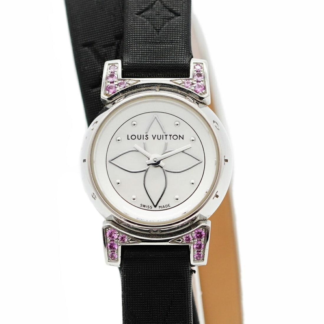 Louis Vuitton Tambour Bijou Triple Coiled Q1511 White Dial Women's Watch: --- Catalog ---Category: SizeWrist Size: 15cm / 5.9''Case Diameter: 18mm / 0.71''Category: DesignType: WristwatchGender: WomenColor (Dial): WhiteMaterial (Band): LeatherCategory: GeneralMPN: Q1511Bran