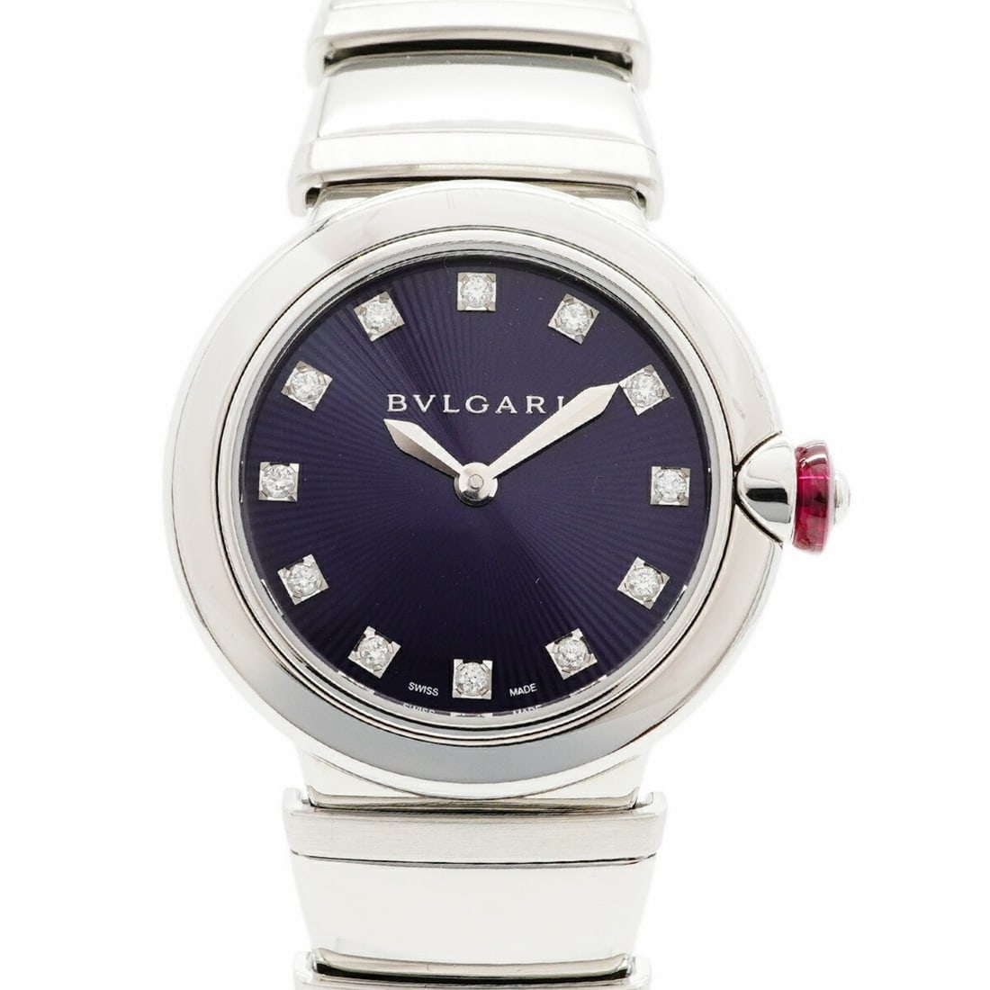 Bvlgari Lucea Diamond LU28S Navy Dial Women's Watch: --- Catalog ---Category: SizeWrist Size: 17cm / 6.69''Case Diameter: 28.4mm / 1.12''Category: DesignType: WristwatchGender: WomenColor (Dial): NavyMaterial (Band): Stainless steelCategory: GeneralMPN: