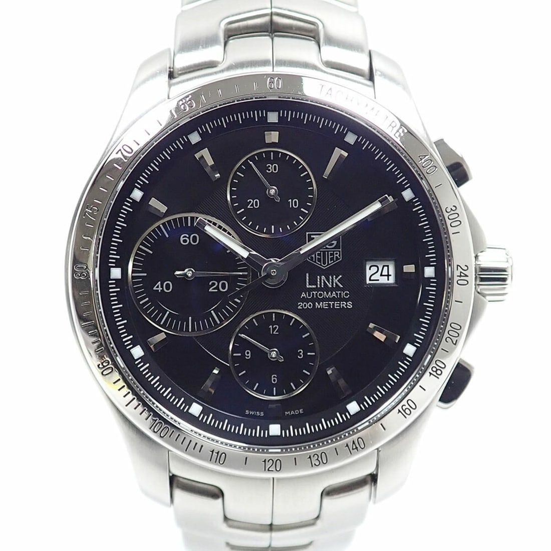 TAG Heuer Link Caliber 16 Men's Automatic Watch, Stainless Steel, CJF2110-0 (Automatic Winding): --- Catalog ---Category: SizeWrist Size: 17.5cm / 6.88''Case Diameter: 41mm / 1.61''Category: DesignType: WristwatchGender: MenColor (Dial): BlackMaterial (Band): Stainless steelMaterial (Case): Stain