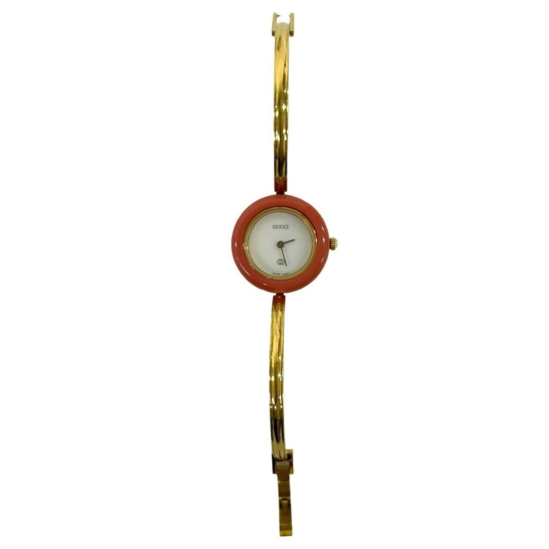 GUCCI Vintage Changeable Bezel Sherry Line GP Watch Wristwatch Gold 30660: --- Catalog ---Category: SizeWrist Size: 17cm / 6.69''Case Diameter: 25mm / 0.98''Category: DesignType: WristwatchGender: Men,WomenMaterial (Band): Gold platedMaterial (Case): Gold platedCategory: Gen