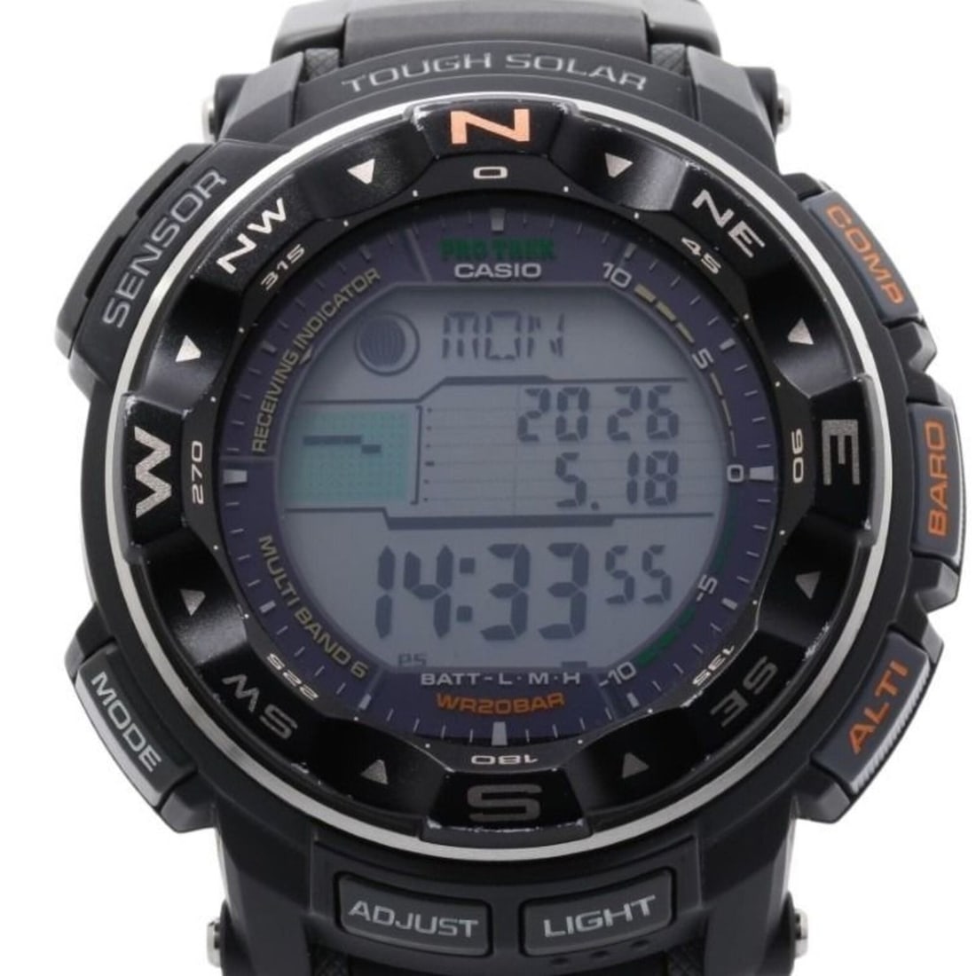 CASIO PRO TREK Multifield Line PRW-2500-1JF Black Resin/Aluminum Men's Watch: --- Catalog ---Category: SizeWrist Size: 21cm / 8.26''Case Diameter: 50.6mm / 1.99''Category: DesignType: WristwatchGender: MenColor (Dial): BlackMaterial (Case): AluminumCategory: GeneralMPN: PRW-250